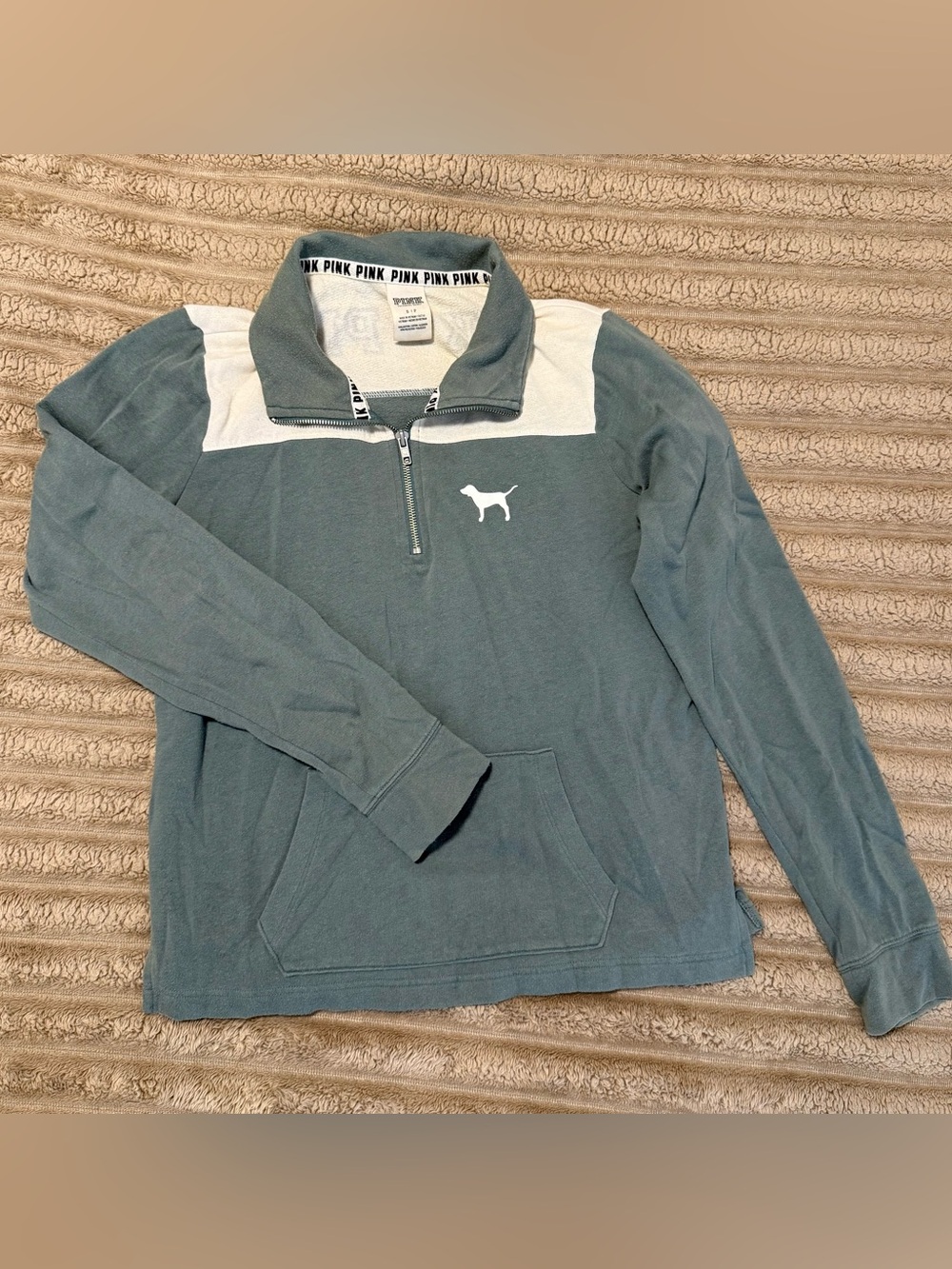 PINK Half-Zip Pullover Sweatshirt